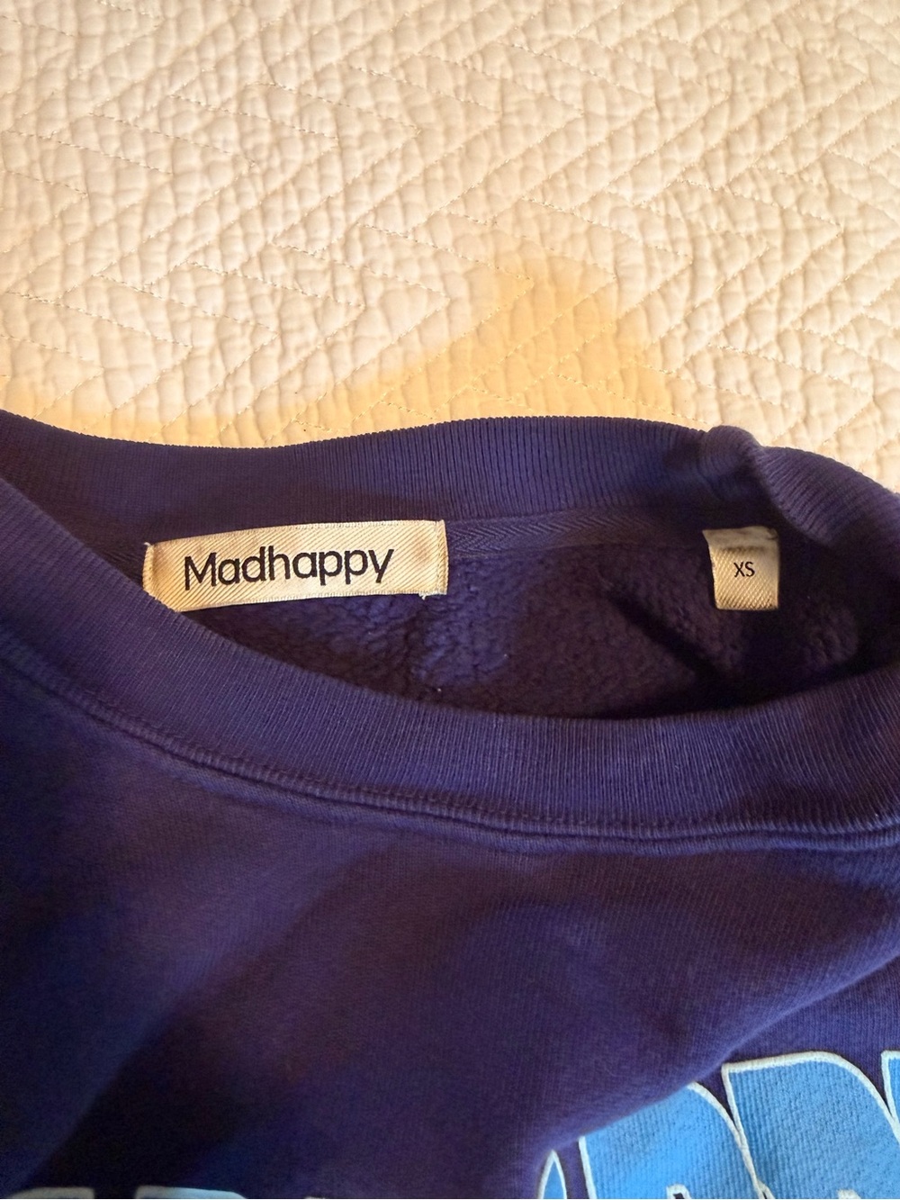 Madhappy Navy Blue Crewneck with Light Blue 'Allstars' Graphic - Picture 2 of 2